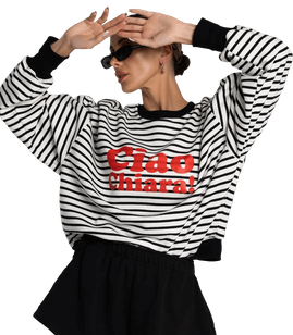 Chiara Wear - Oversize Sweatshirt CIAO CHIARA - stripes