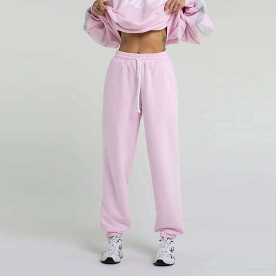 Chiara Wear - Women's Jogger Pants with White Stripe - pink