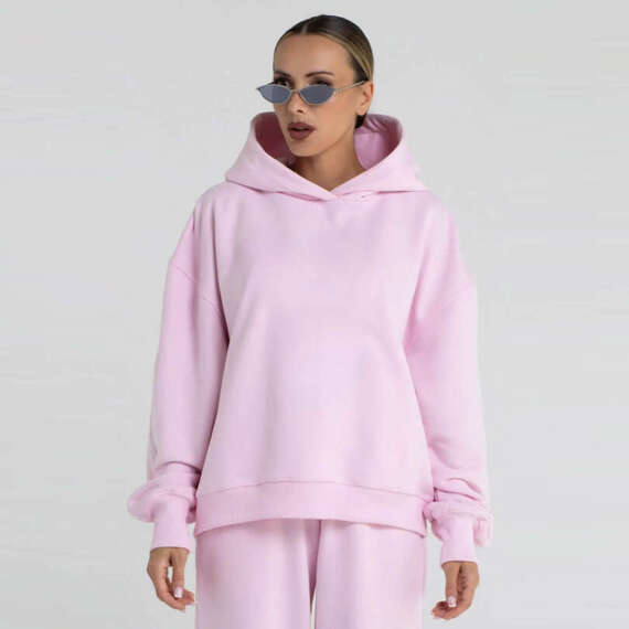 Chiara Wear - Women's hoodie with white stripe - pink