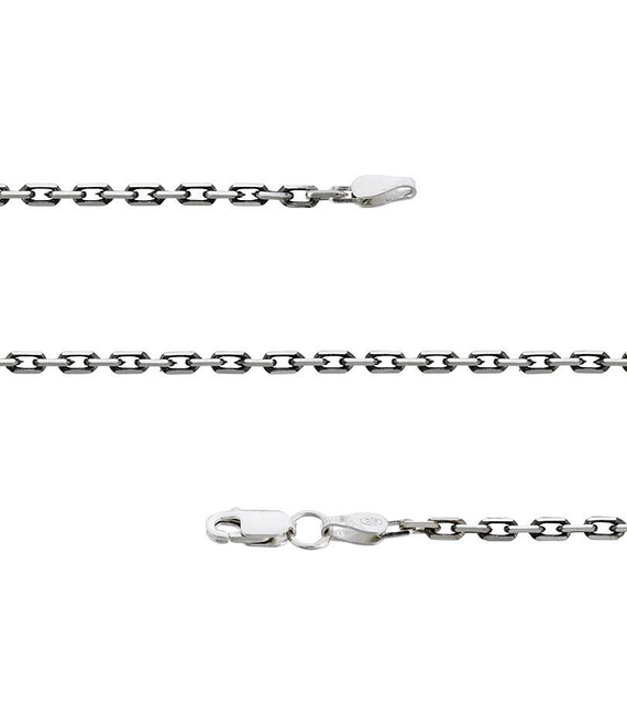 Fit Kolekcja - Oxidised Sterling Silver Anchor Link Chain 50 cm