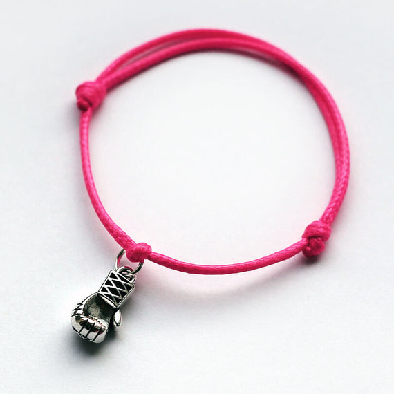 Fit Kolekcja - Mini BOXING GLOVE String Bracelet - Neon Pink