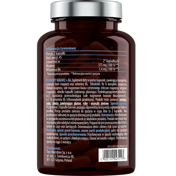 Essensey - Magnesium + B6 - 90 caps.