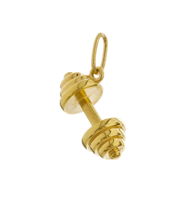 Fit Kolekcja - Gold Plated Sterling Silver Pendant DUMBBELL 003