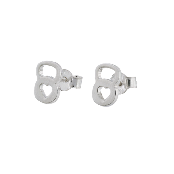 Fit Kolekcja - KETTLEBELL ❤ Earrings Sterling Silver Studs