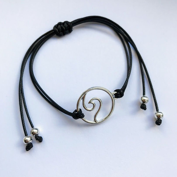 Fit Kolekcja - String Bracelet - wave 02 black