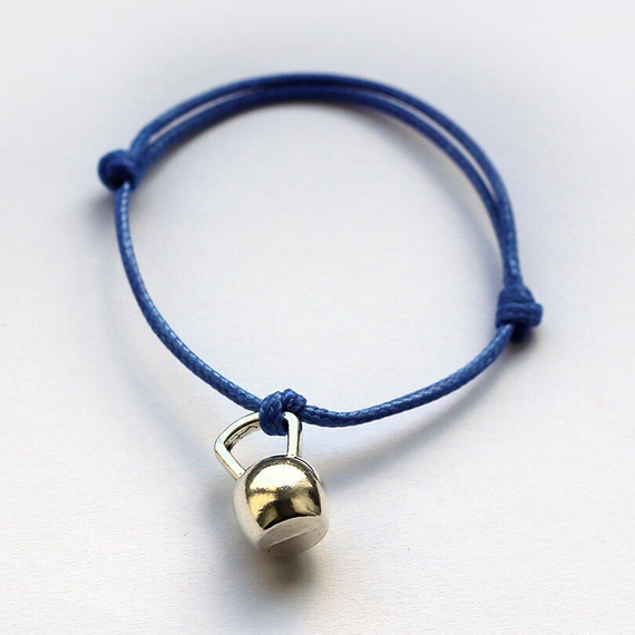 Fit Kolekcja - KETTLEBELL String Bracelet - Royal Blue